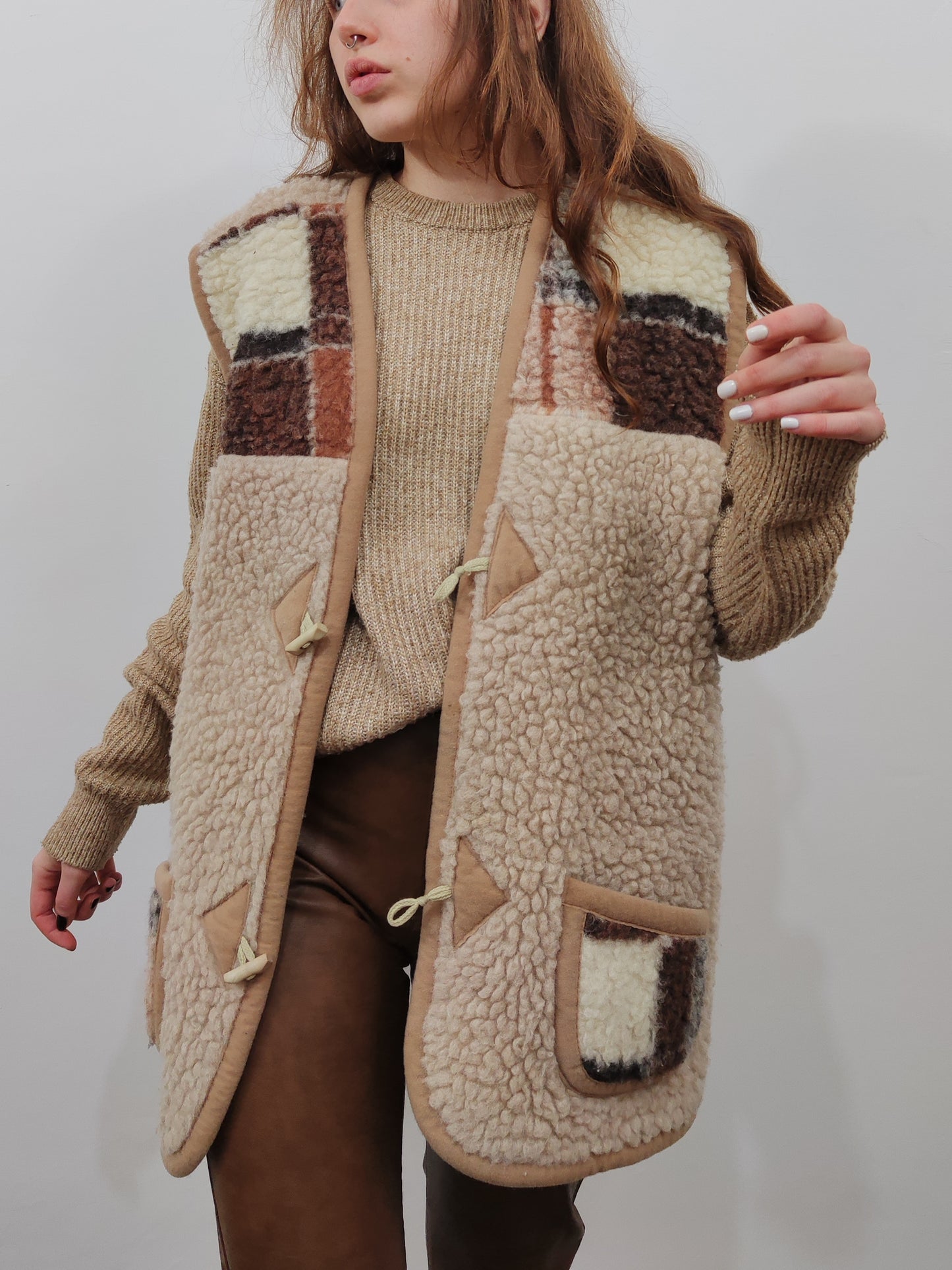 100% Wool Sherpa Oversized Gilet