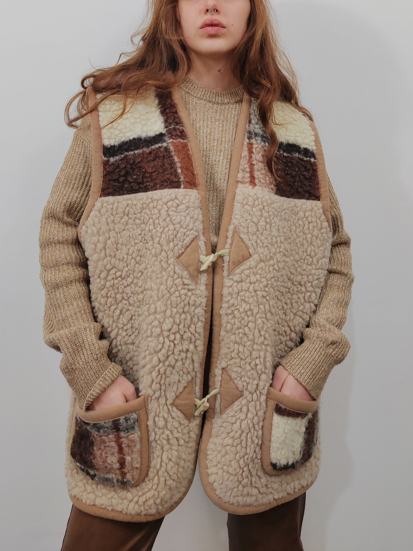 100% Wool Sherpa Oversized Gilet