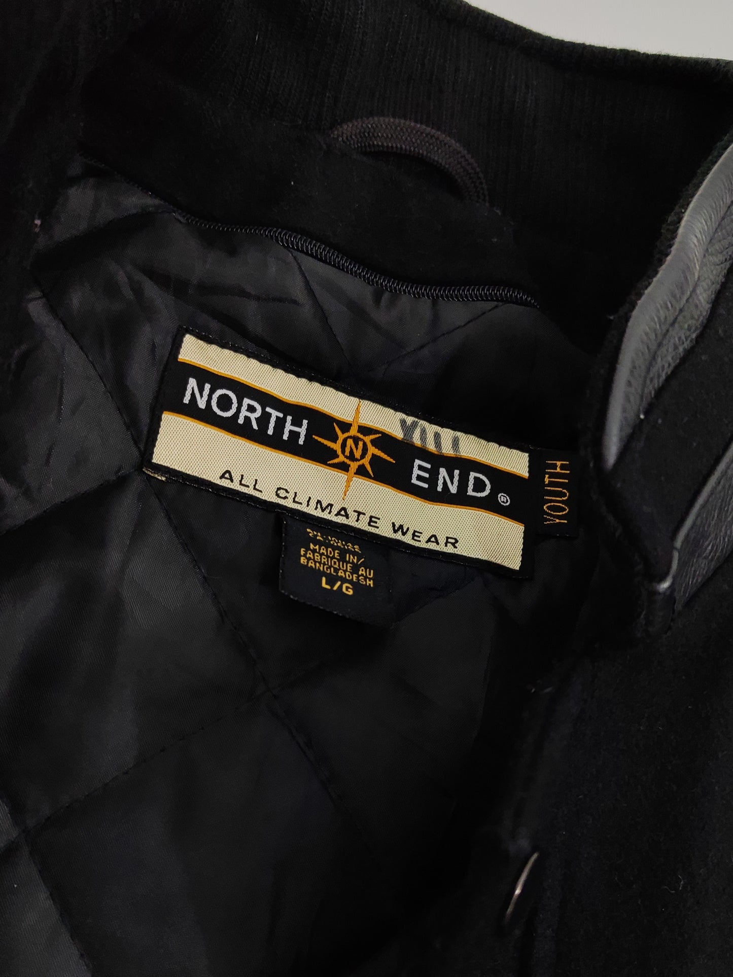 Vintage Wool And Leather Bomber