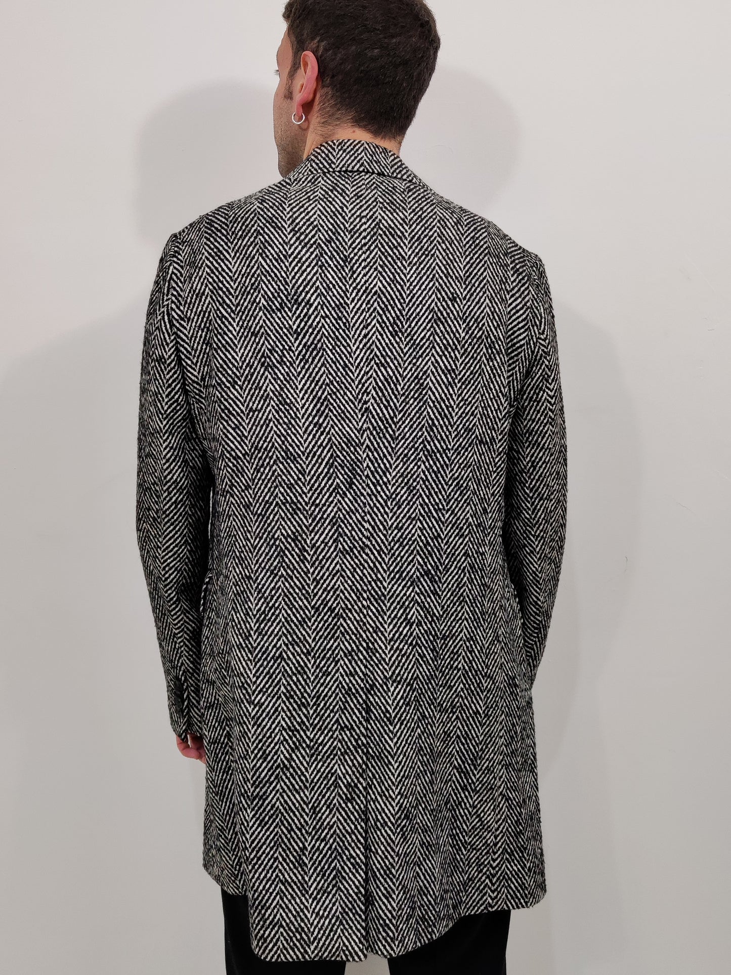 Bottega Martinese Black and White Coat - Size L