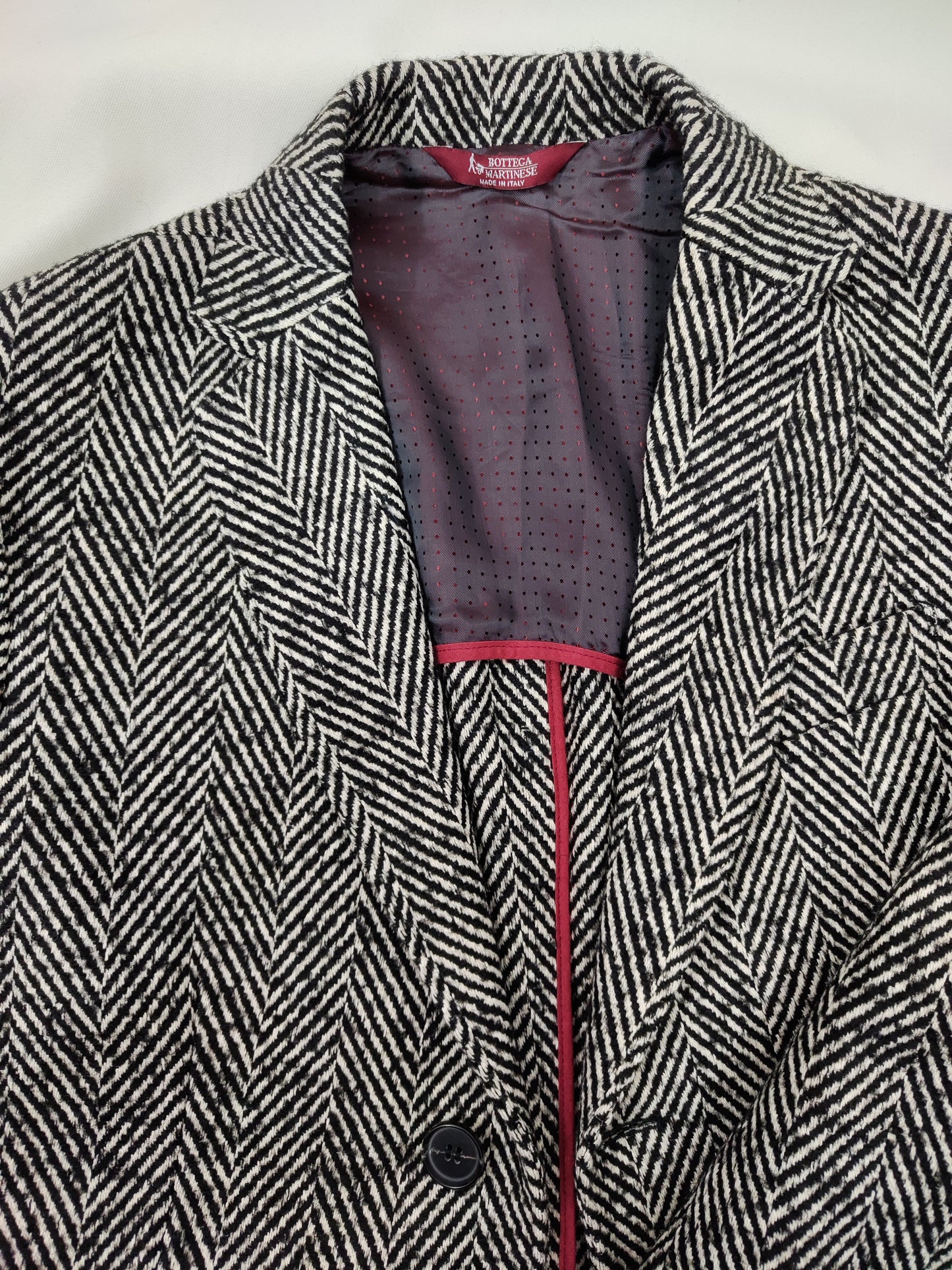 Bottega Martinese Black and White Coat - Size L