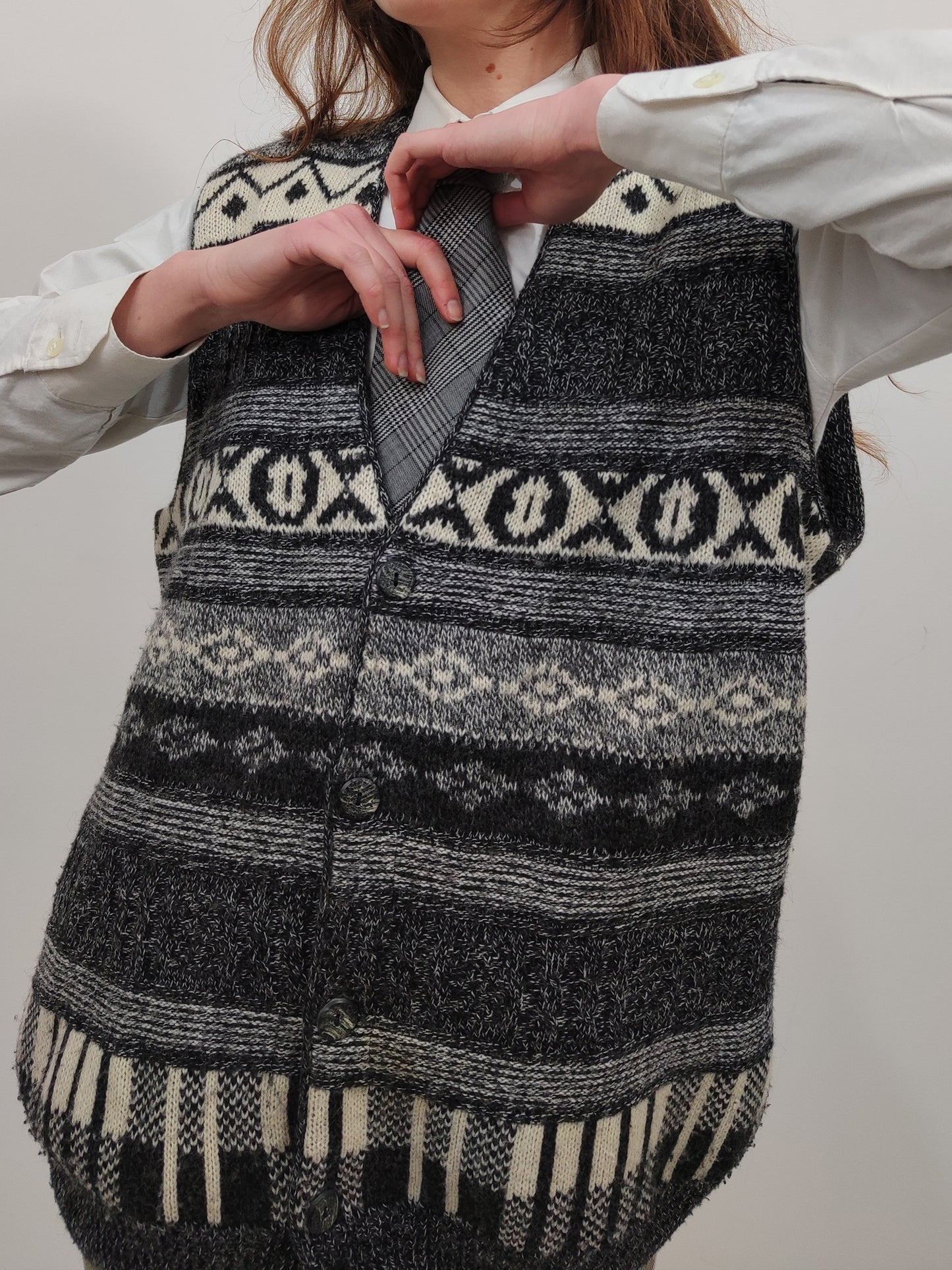 Vintage Black&White Vest