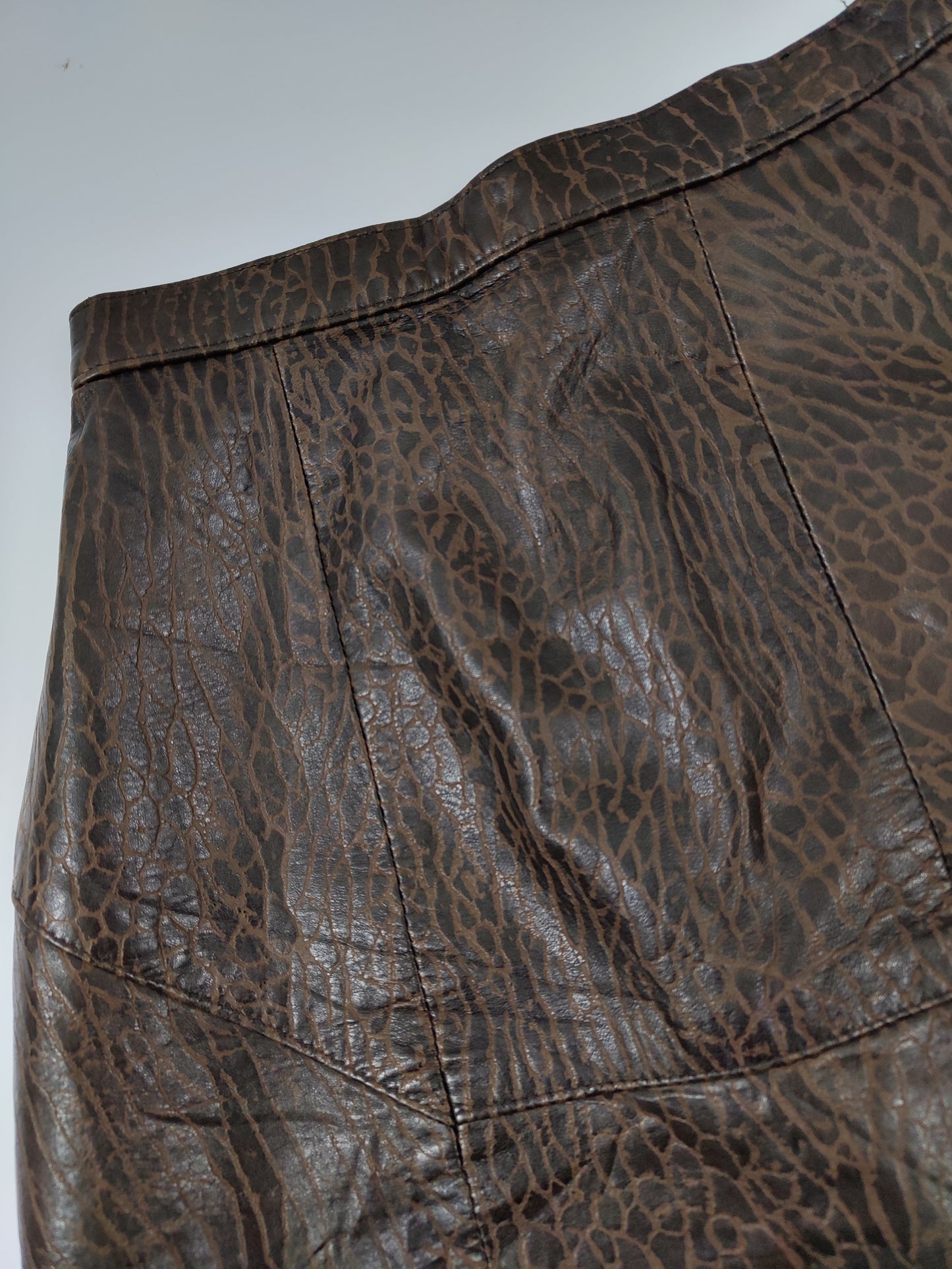 '80s Vintage Leather Skirt