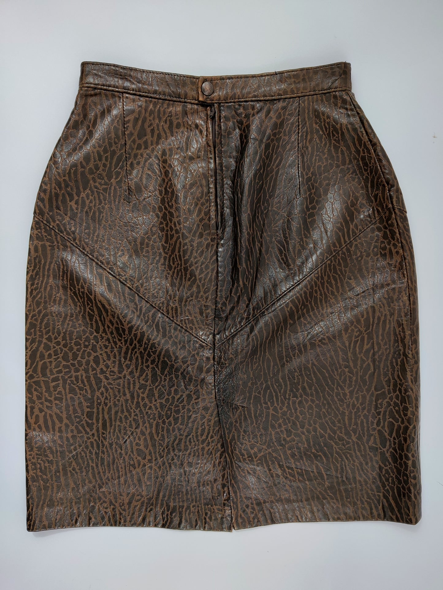 '80s Vintage Leather Skirt