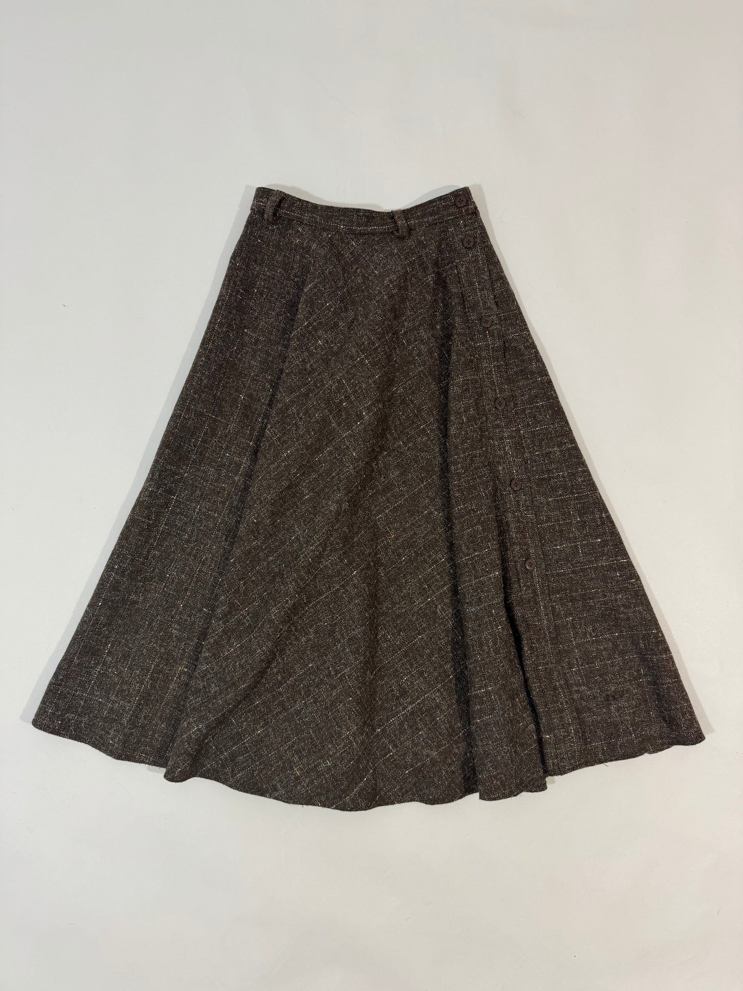'80s Flecked Tweed Skirt
