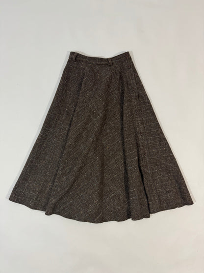 '80s Flecked Tweed Skirt