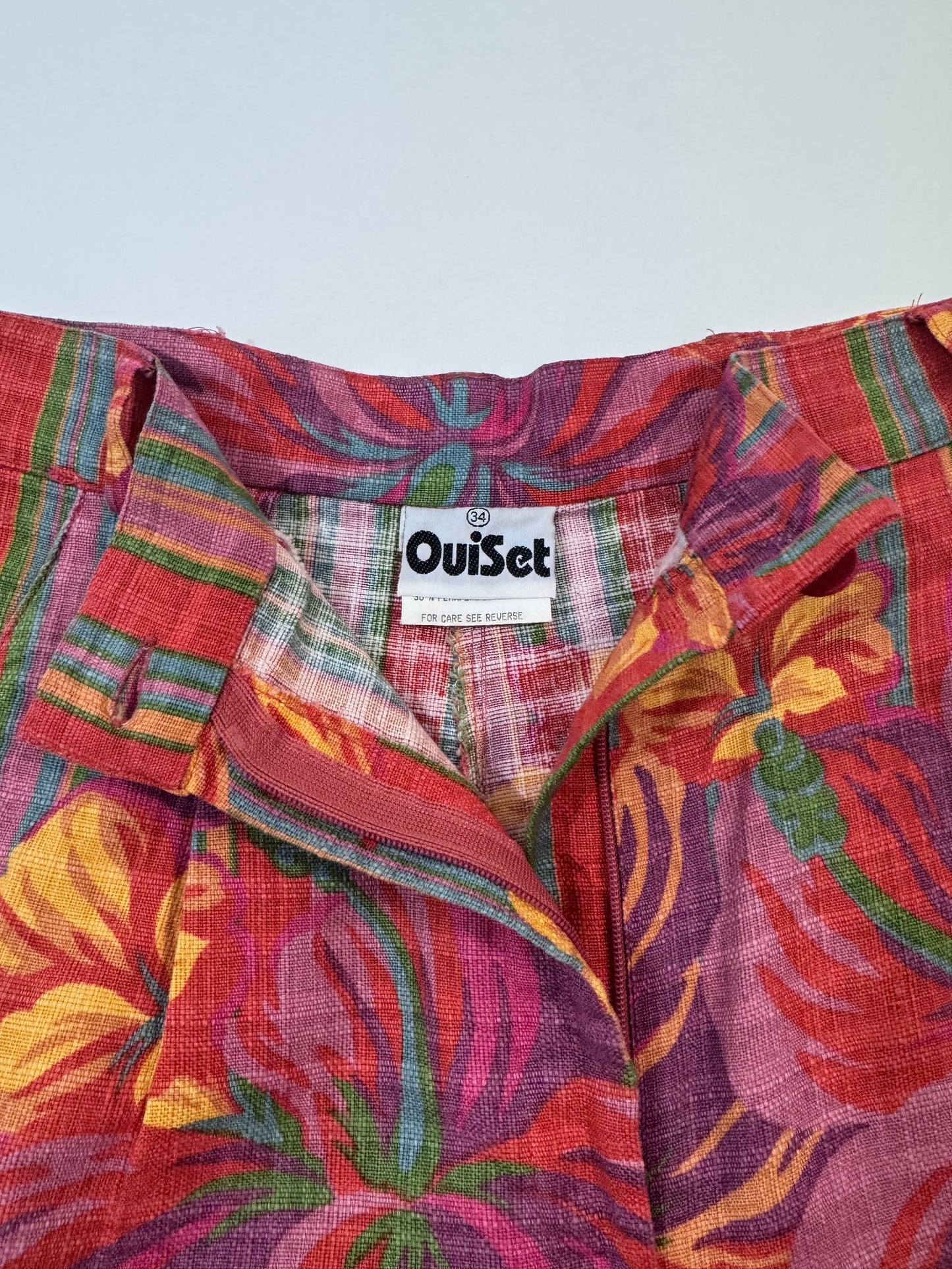 '80s Vintage Shorts, Linen + Cotton, XS