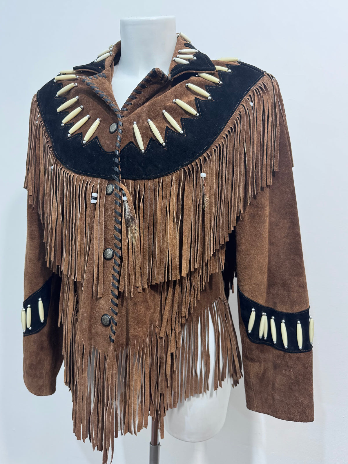 '80s Suede Fringed Western Jacket