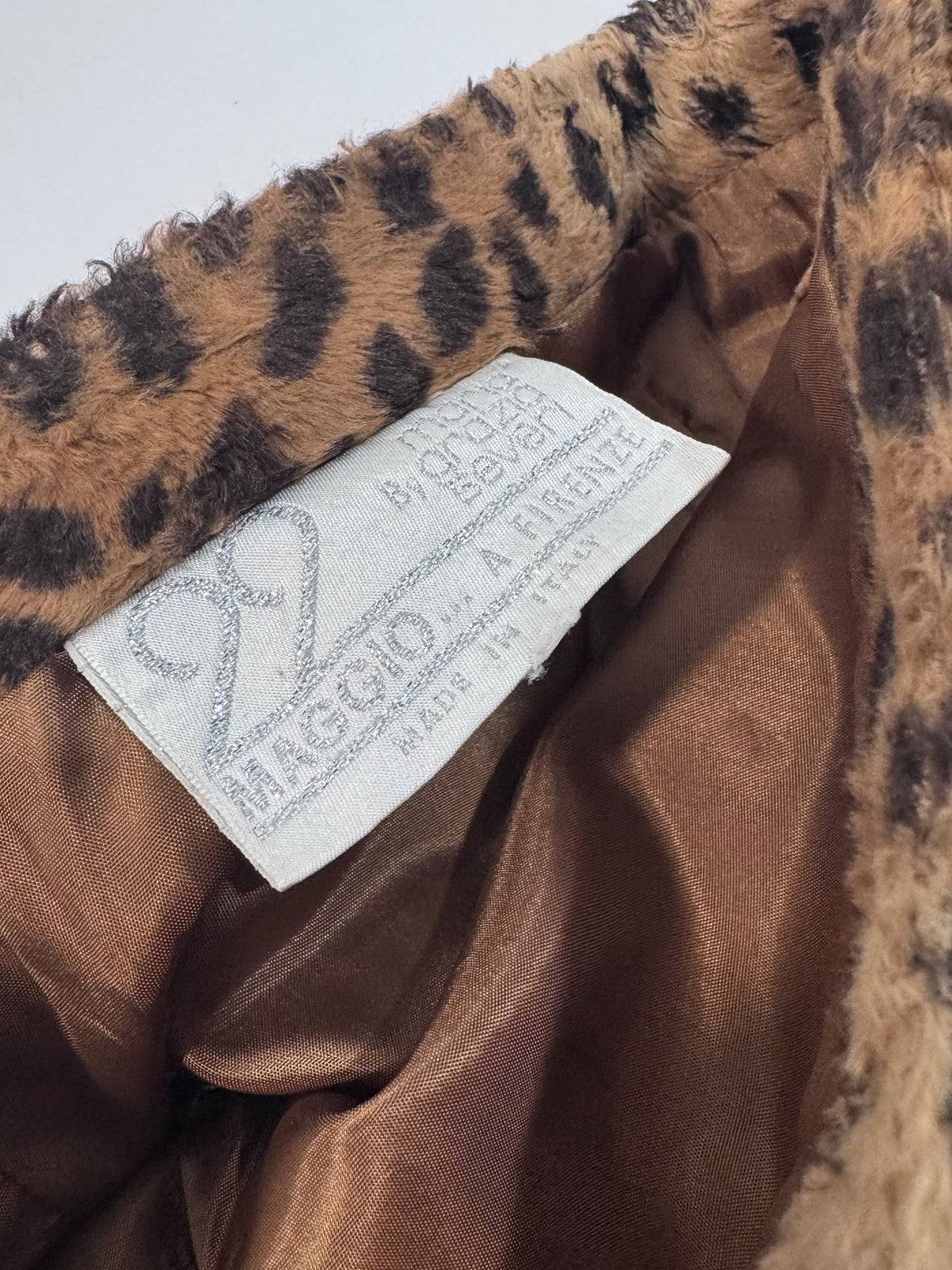 ‘90s Animal Print Faux Fur Skirt