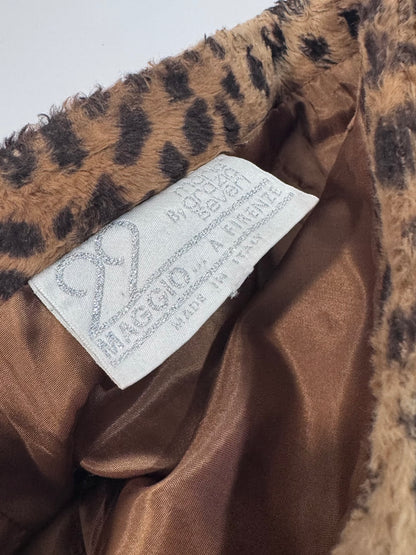 ‘90s Animal Print Faux Fur Skirt