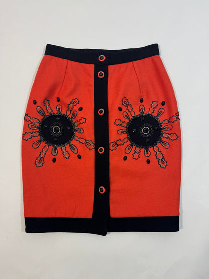 Vintage Wool Embroidered Skirt