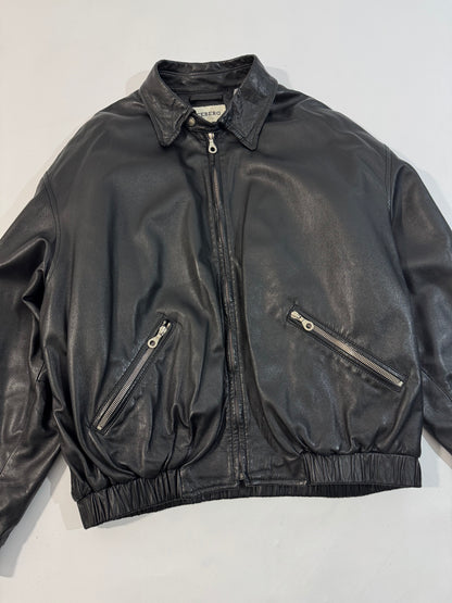 ARCHIVE - 1995 Iceberg Leather Bomber - Tom & Jerry Reflective Patch