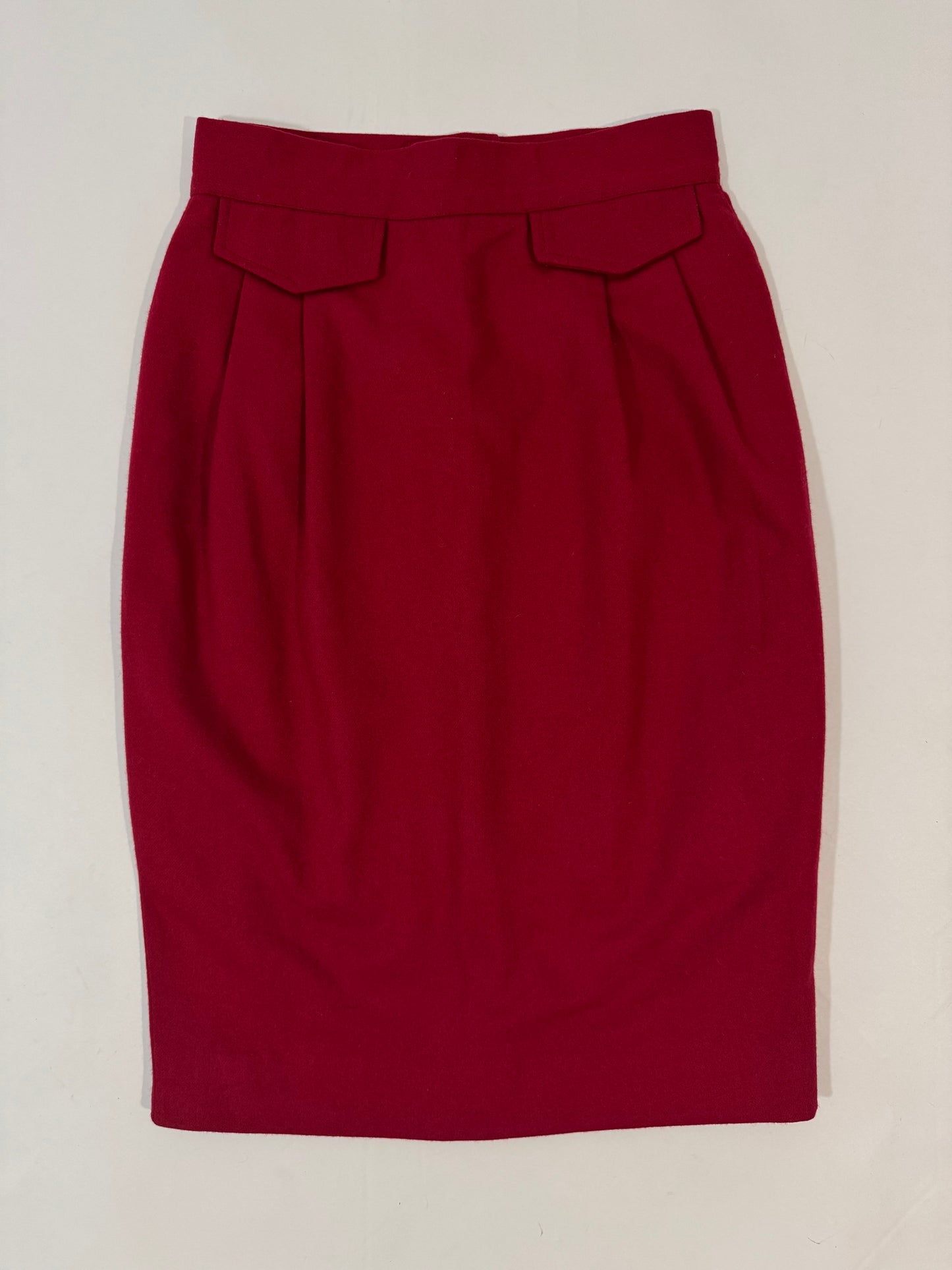 '80s Red Pencil Skirt