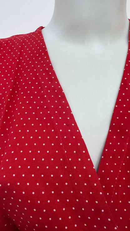 ‘80s Vintage Polka Dot Dress - M/L - Small Def.