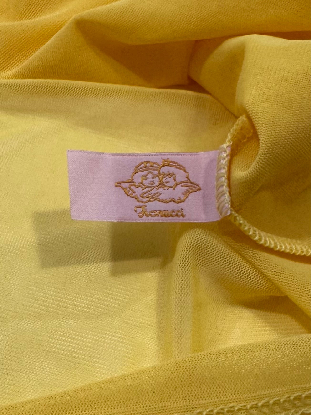 Fiorucci Y2K Deadstock Mesh Top - Yellow