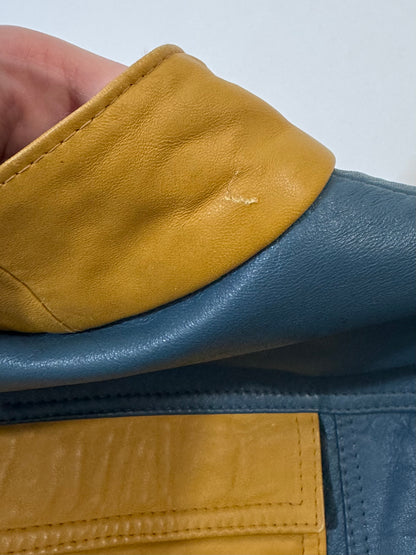 V.I.P. Color Block Leather Jacket - Petite. Def.