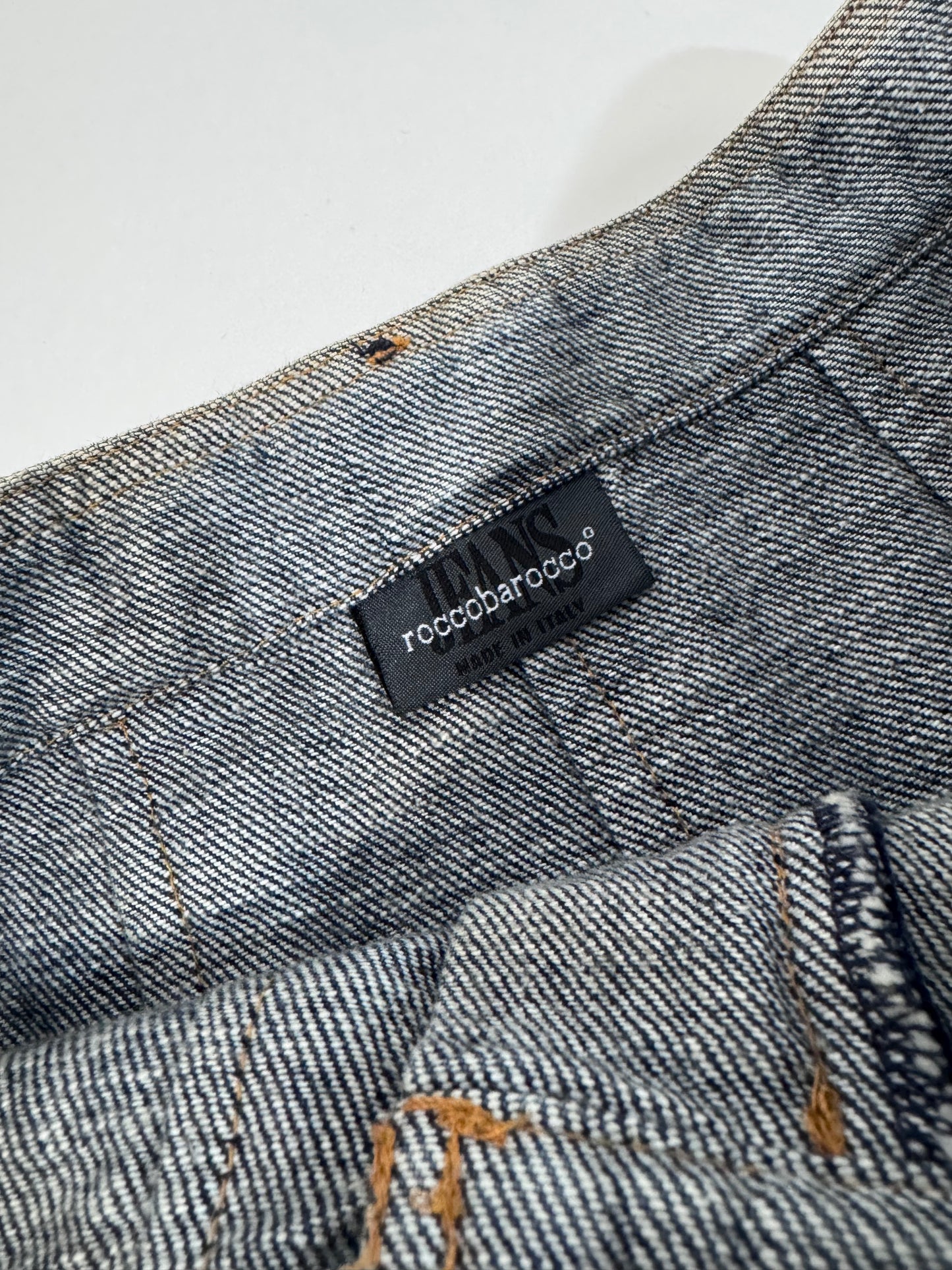Roccobarocco Vintage Long Denim Skirt