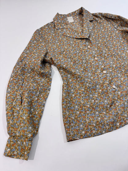 '80s Vintage Silk Floral Shirt