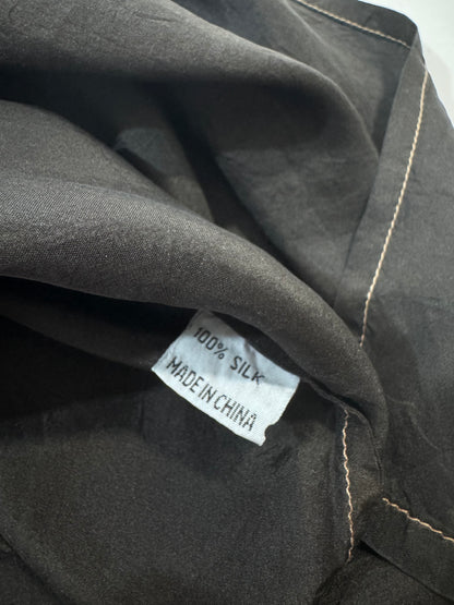 Vintage 100% Silk Top - Black