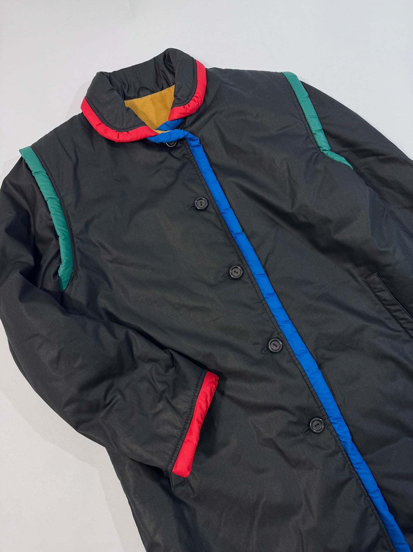 '80s Vintage Color Block Trench Coat