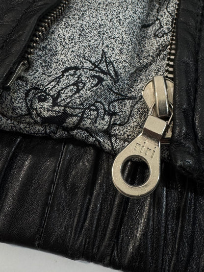 ARCHIVE - 1995 Iceberg Leather Bomber - Tom & Jerry Reflective Patch