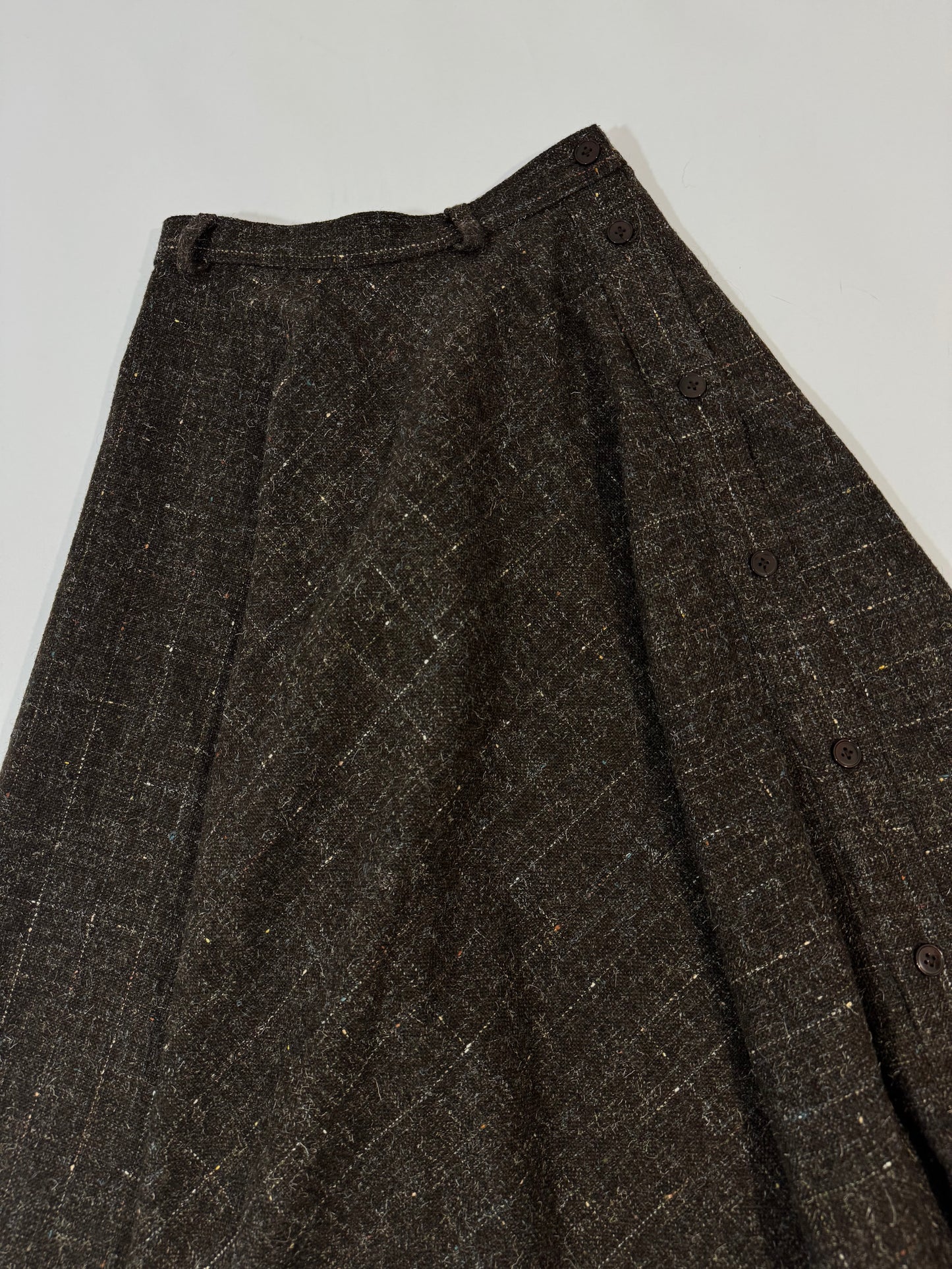 '80s Flecked Tweed Skirt