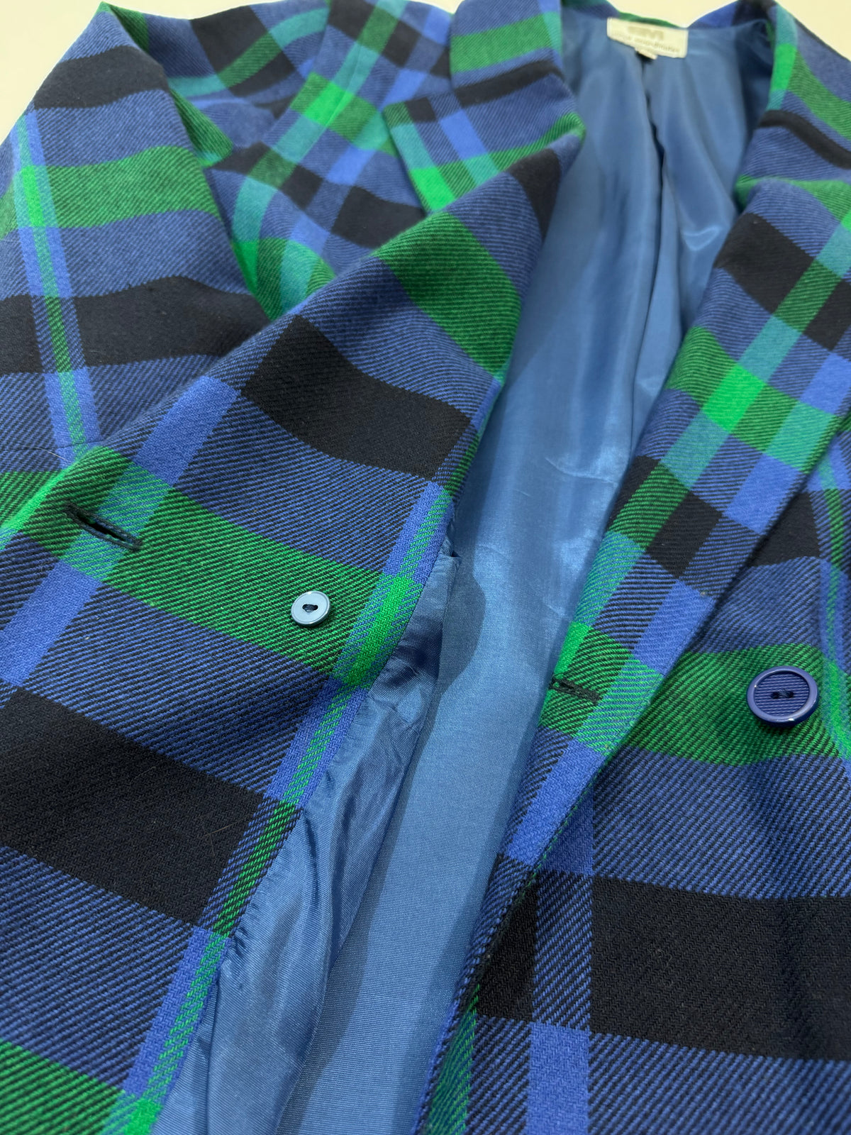 Vintage Checkered Oversized Blazer