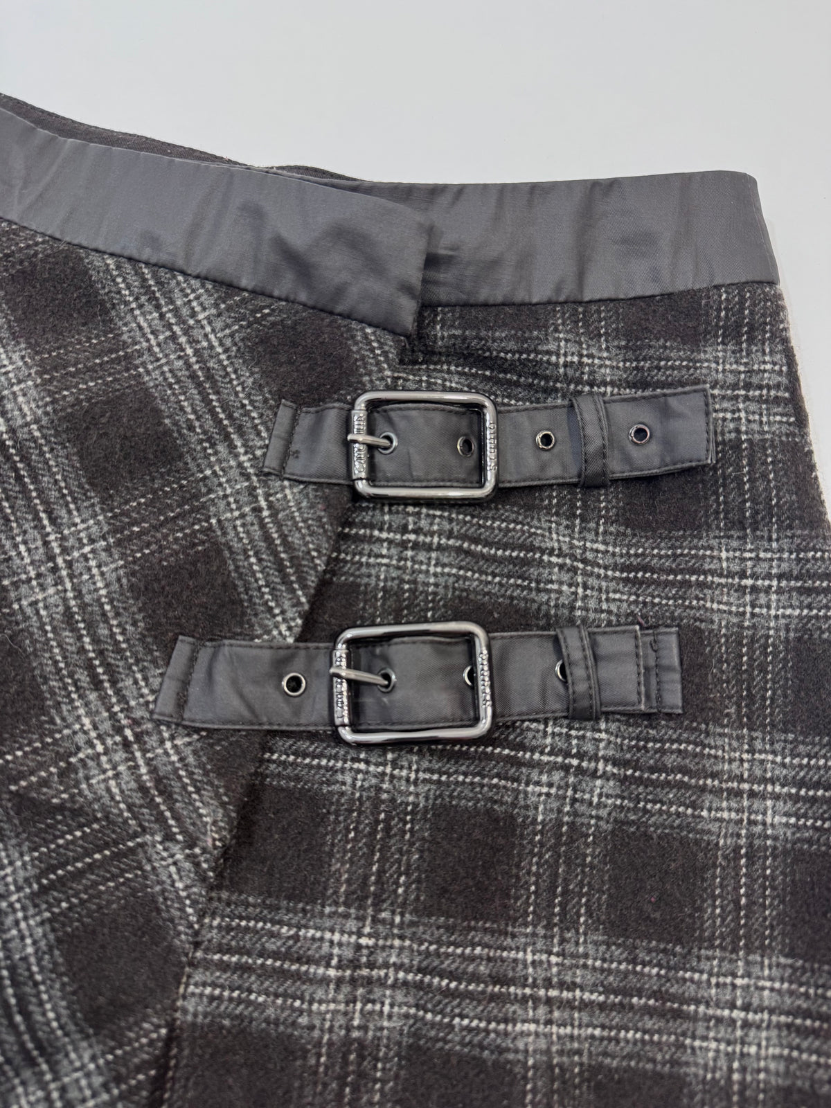 Y2K Vintage Asymmetrical Tartan Skirt