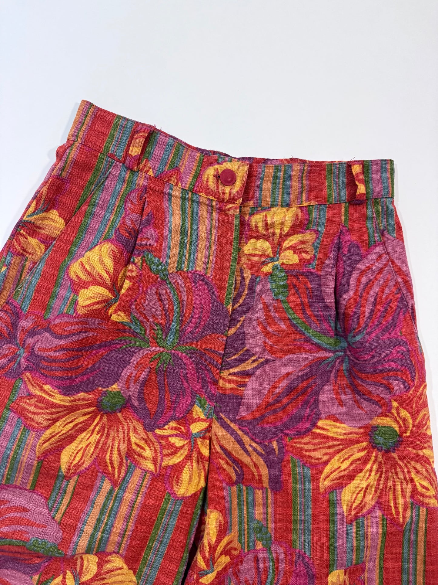 '80s Vintage Shorts, Linen + Cotton, XS