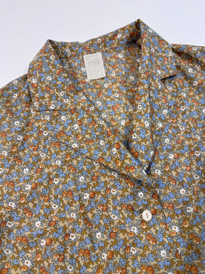 '80s Vintage Silk Floral Shirt