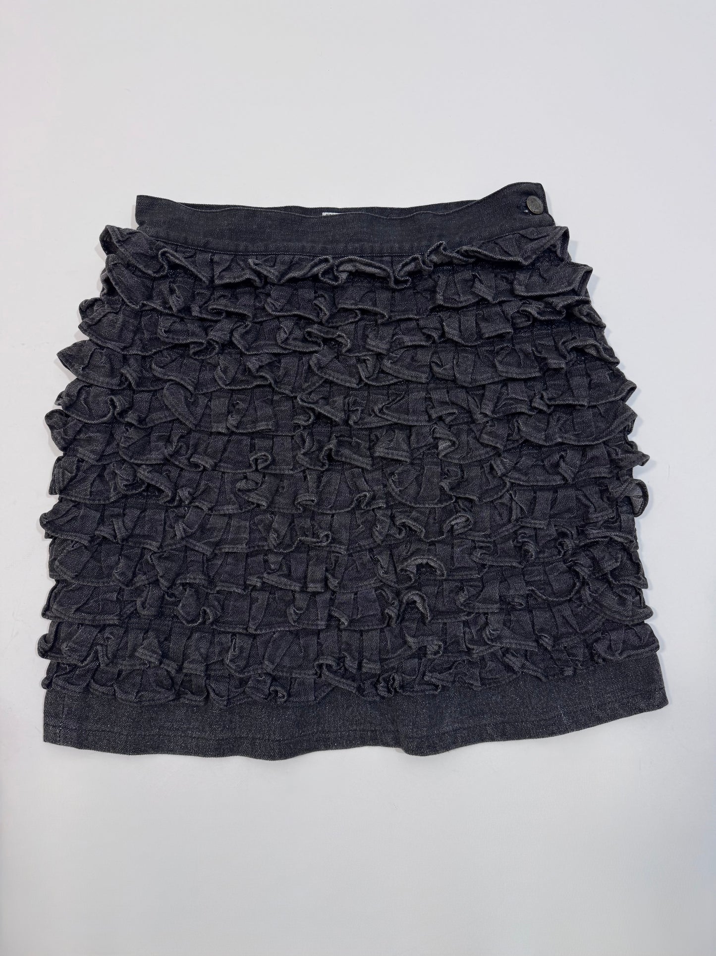 Moschino '80s Vintage Ruffled Denim Skirt