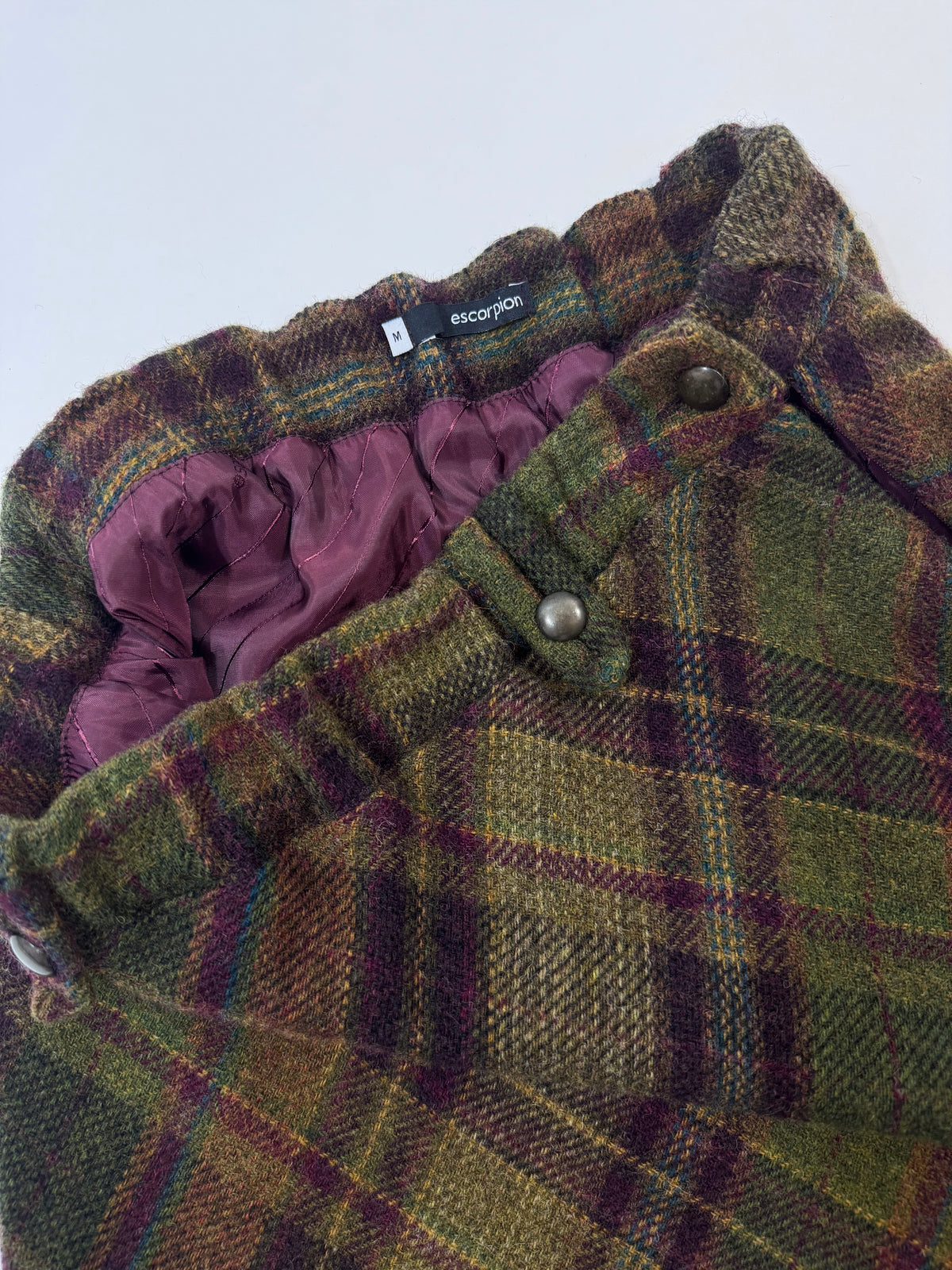 Early 2000s 100% Wool Checkered Skirt
