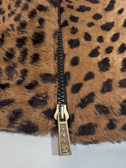‘90s Animal Print Faux Fur Skirt