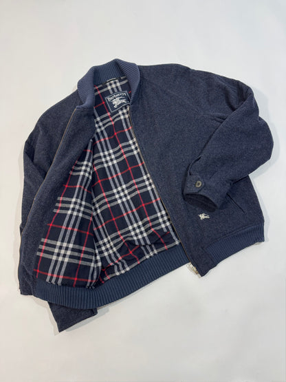 Burberrys '90s Vintage Wool and Alpaca Bomber
