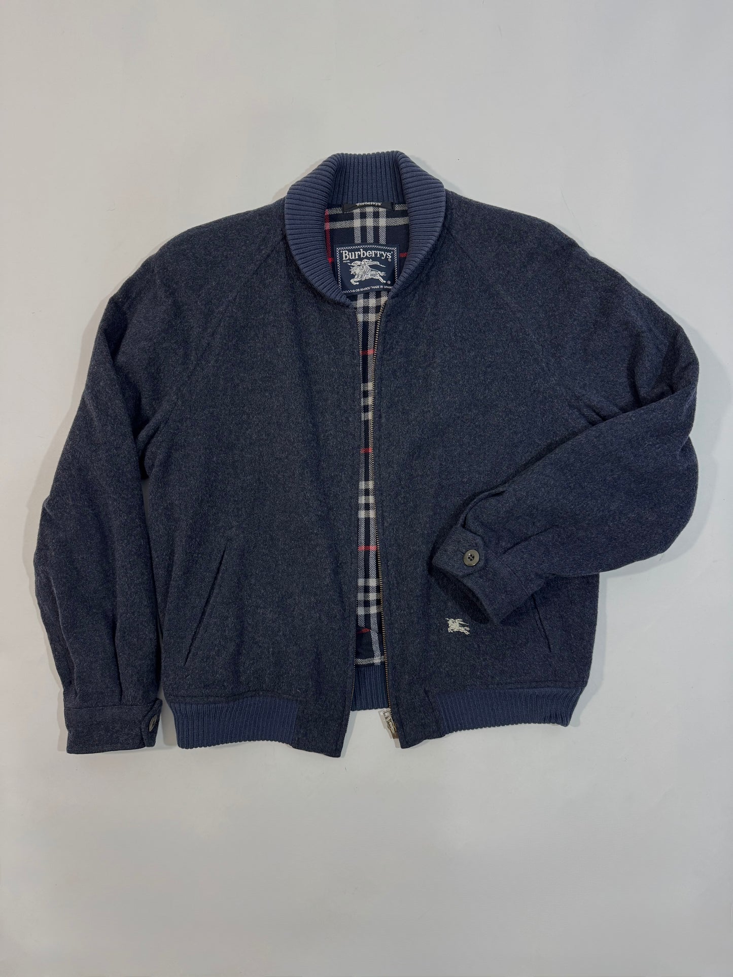 Burberrys '90s Vintage Wool and Alpaca Bomber
