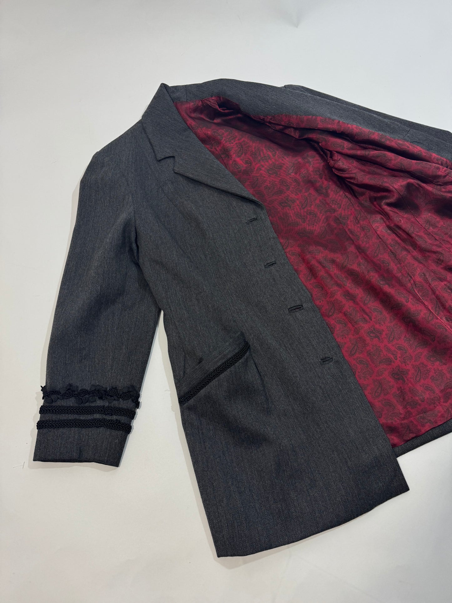 '80s Tailored Trimmed Blazer