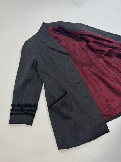 '80s Tailored Trimmed Blazer