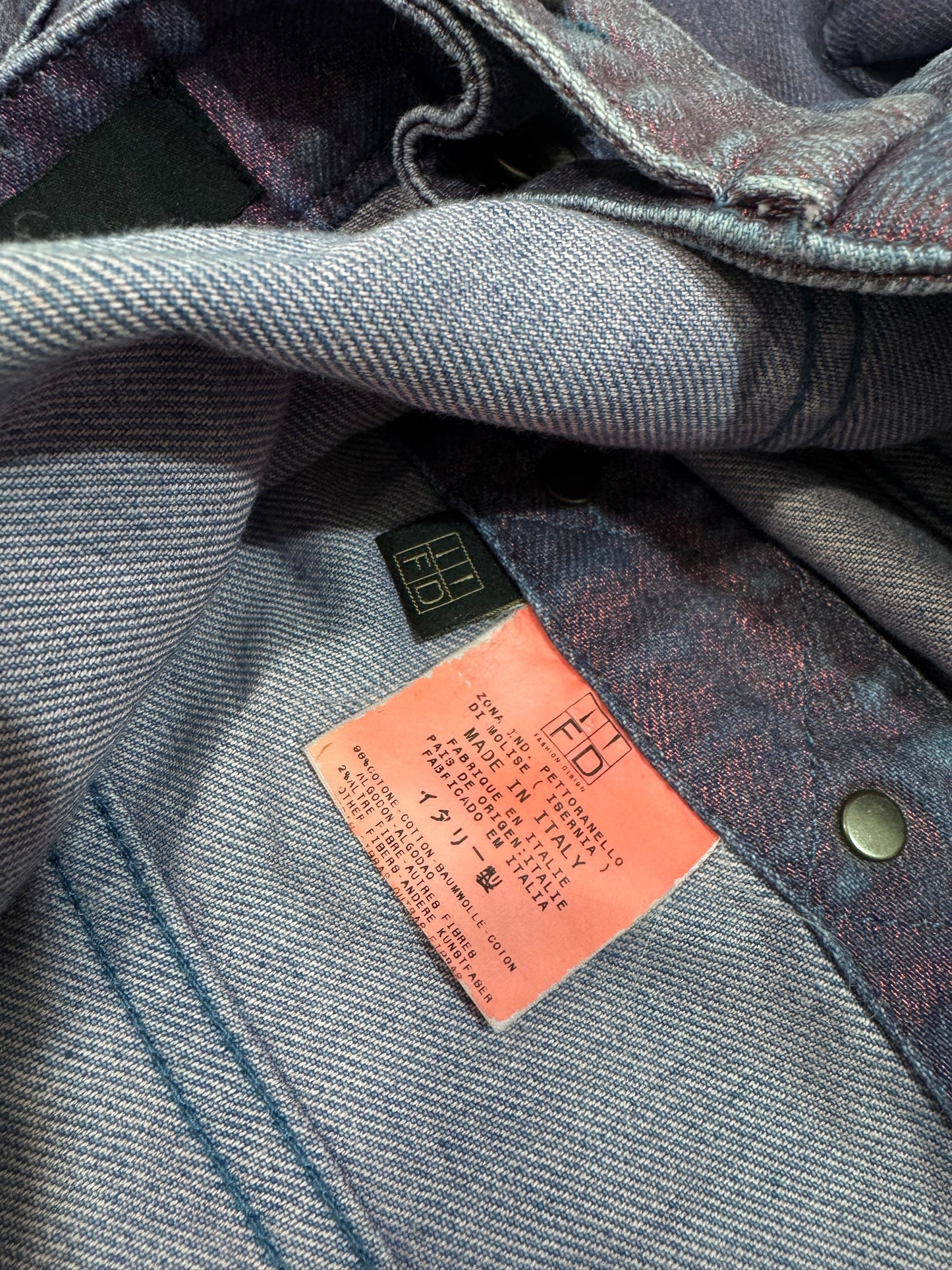 Just Cavalli Vintage Denim Off Shoulder Jacket