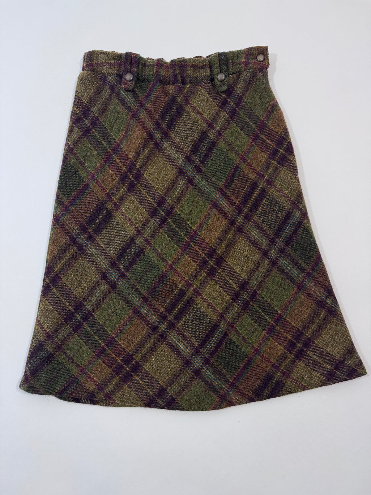 Early 2000s 100% Wool Checkered Skirt