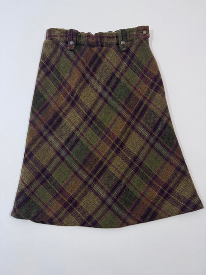 Early 2000s 100% Wool Checkered Skirt