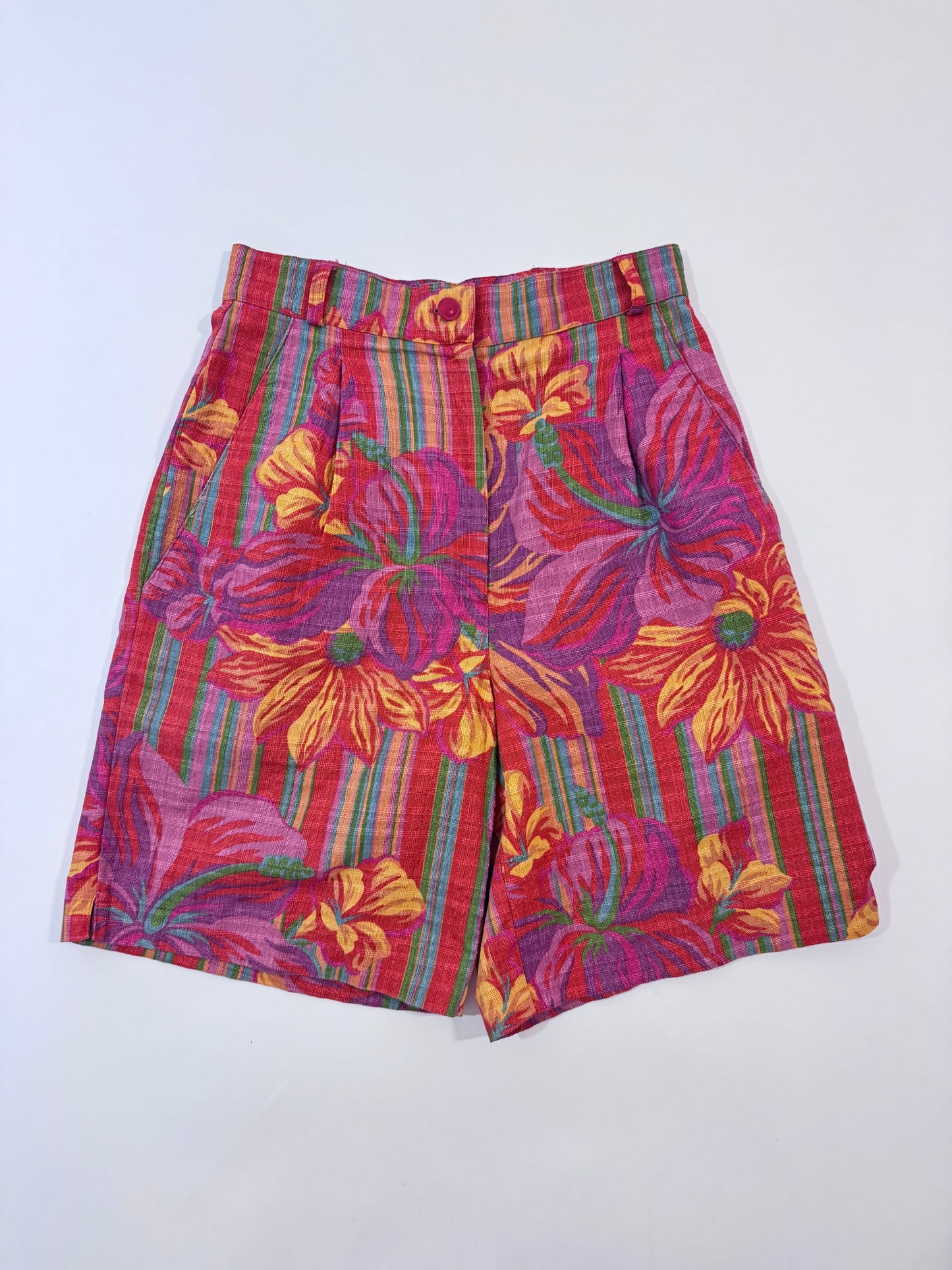 '80s Vintage Shorts, Linen + Cotton, XS