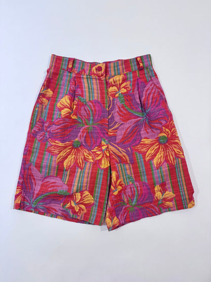 '80s Vintage Shorts, Linen + Cotton, XS