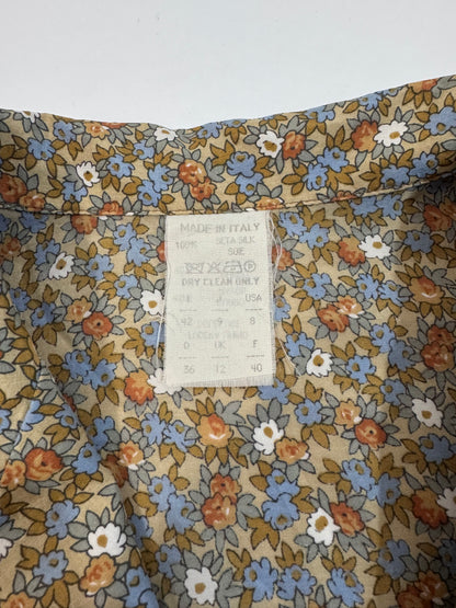 '80s Vintage Silk Floral Shirt