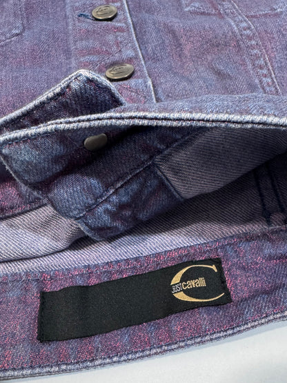 Just Cavalli Vintage Denim Off Shoulder Jacket