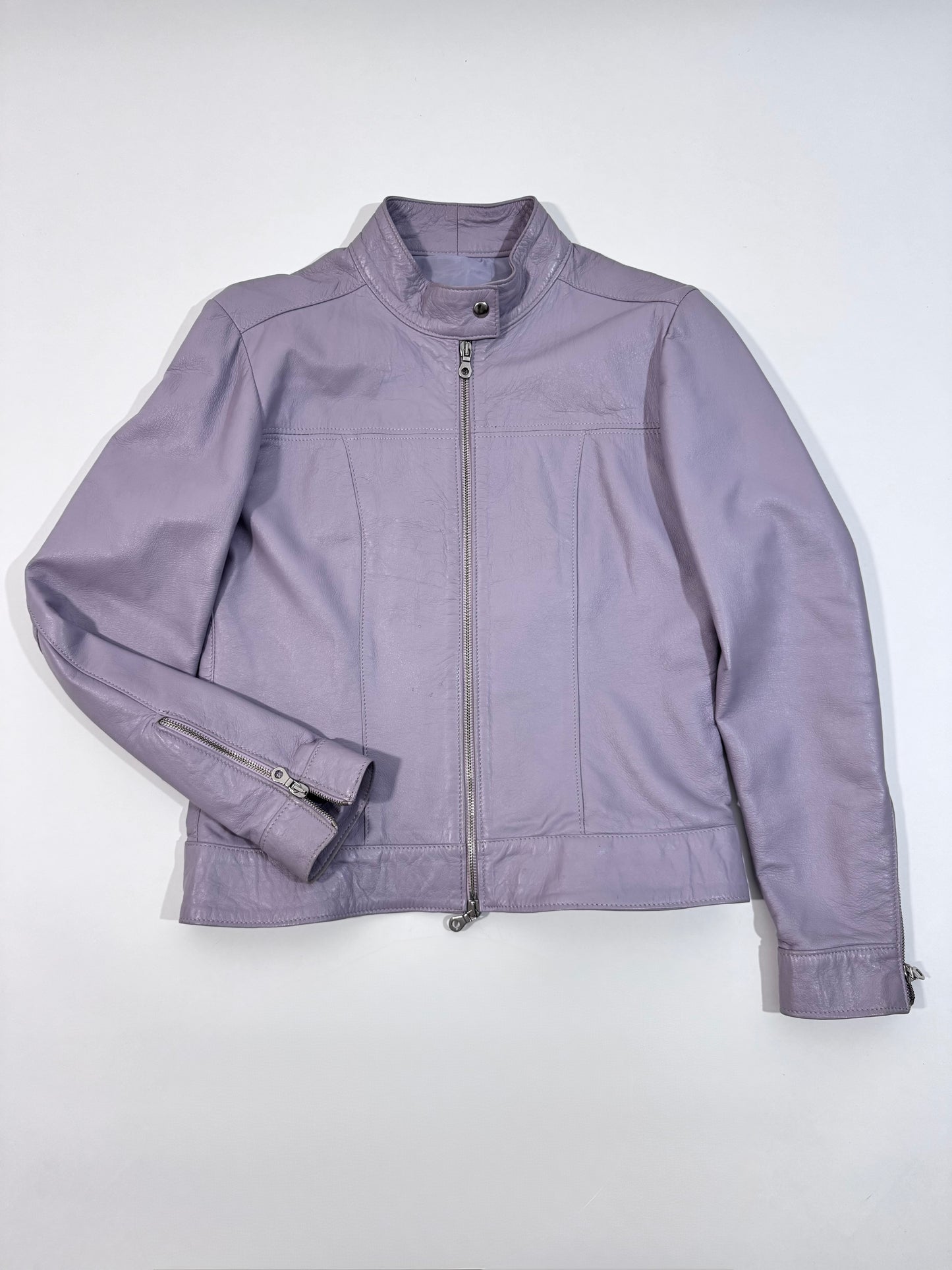 '90s Real Leather Lilac Jacket