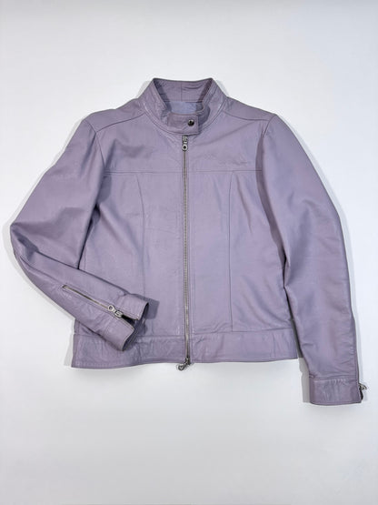 '90s Real Leather Lilac Jacket