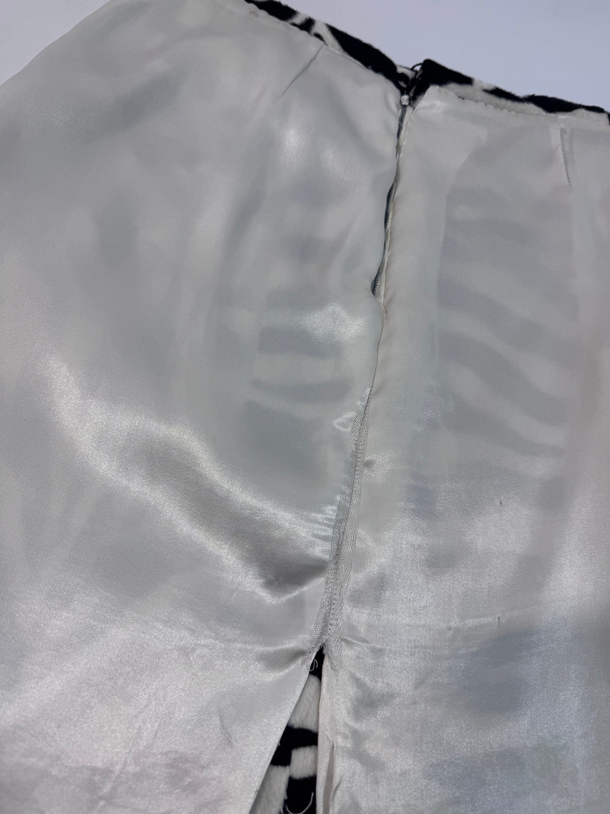‘90s Zebra Velour Skirt