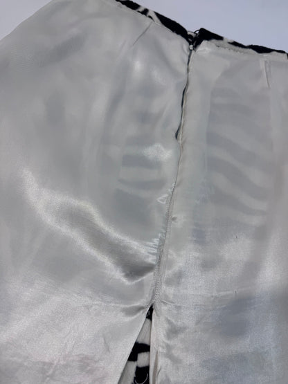 ‘90s Zebra Velour Skirt