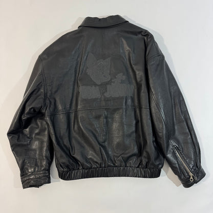 ARCHIVE - 1995 Iceberg Leather Bomber - Tom & Jerry Reflective Patch