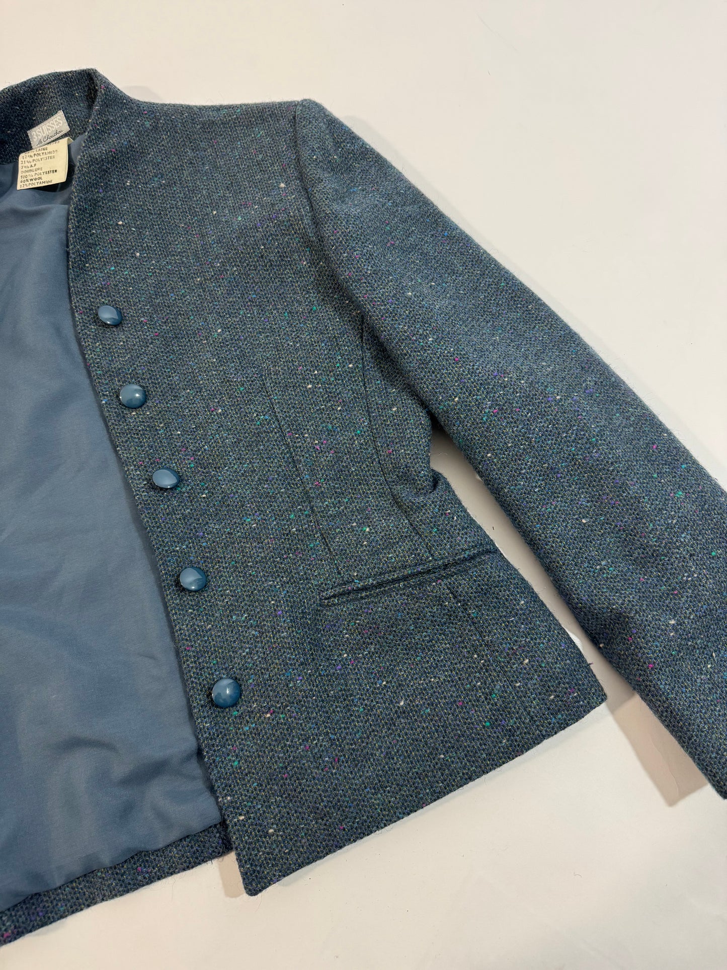 Blue Flecked Tweed Blazer
